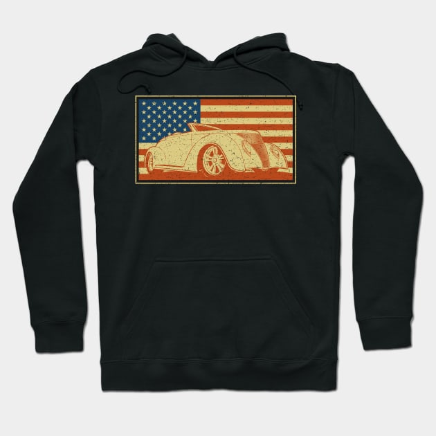 Hot Rod American Flag Hoodie by RadStar